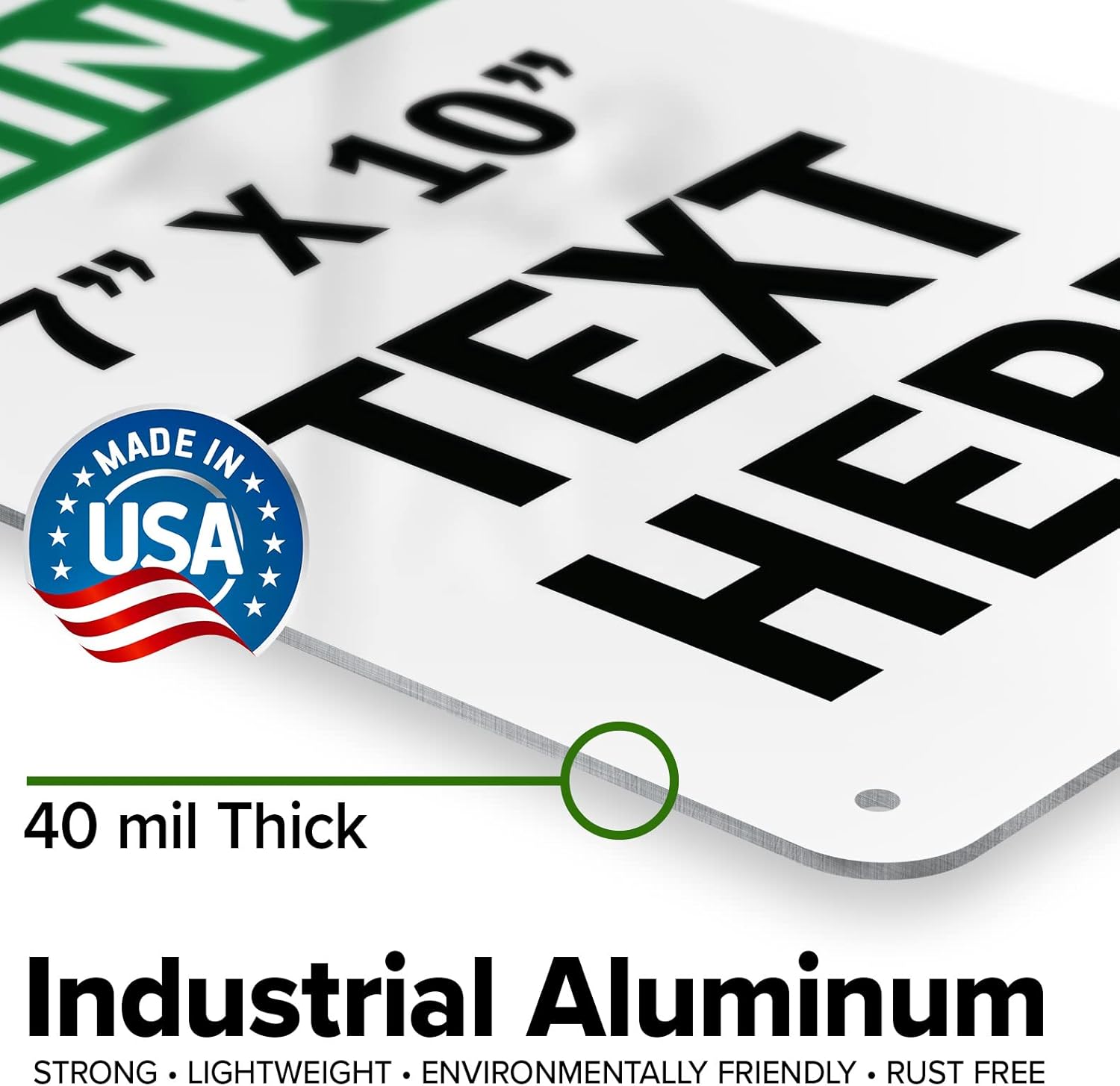 Custom Think Sign, OSHA Sign, 7x10 Inches, Rust Free .040 Aluminum, Fade Resistant, Made in USA by My Sign Center