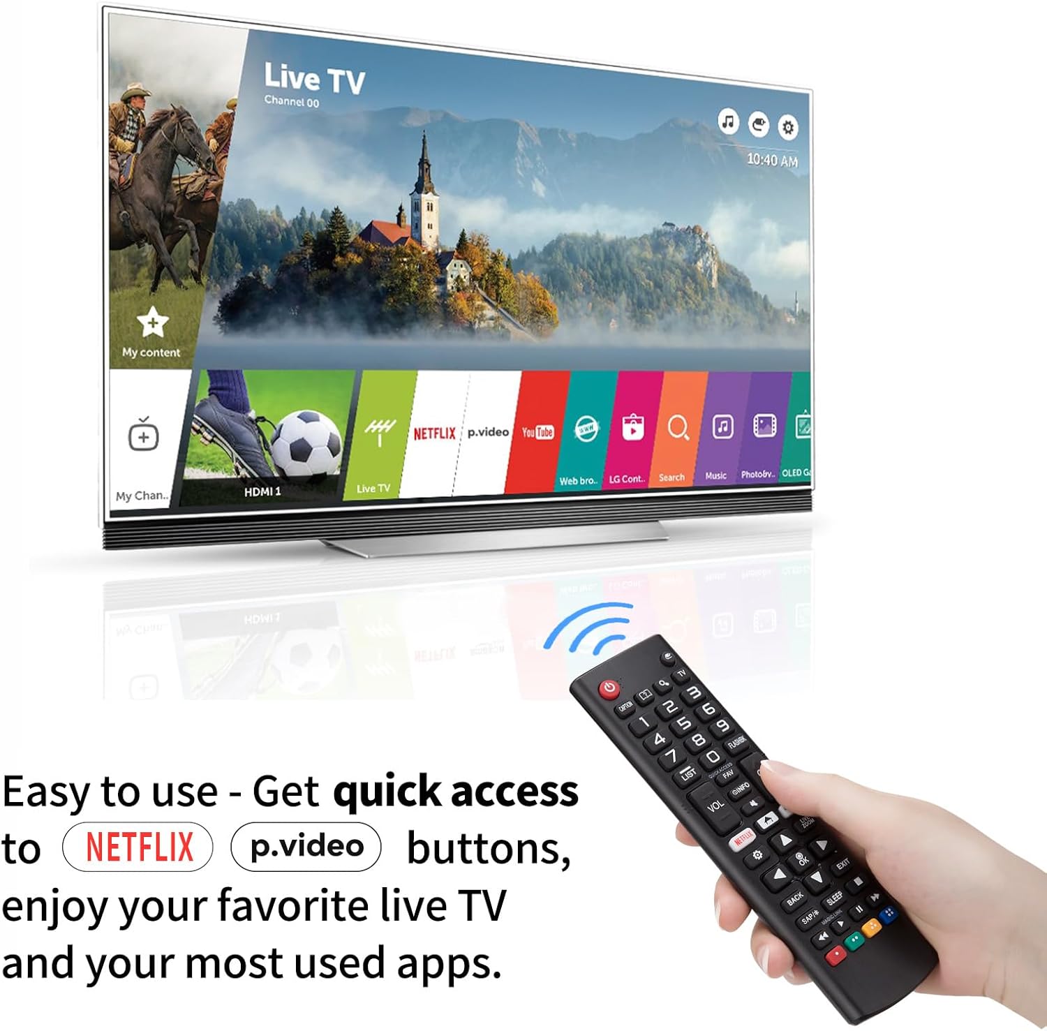 for LG Smart TV Remote Control Replacement,Universal for All LG OLED 3D Thinq TVs for AKB75095307 AKB75375604 AKB74915305 AK75675304 AKB76040302 AKB76037601 AKB75675313 with Battery