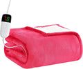 BOMOVA Heated Electric Throw Blanket - 50" x 60" Heating Blanket with 10 Heating Levels & 8 Hours Auto Off, Warm Flannel Blanket, Christmas Birthday Gifts for Women