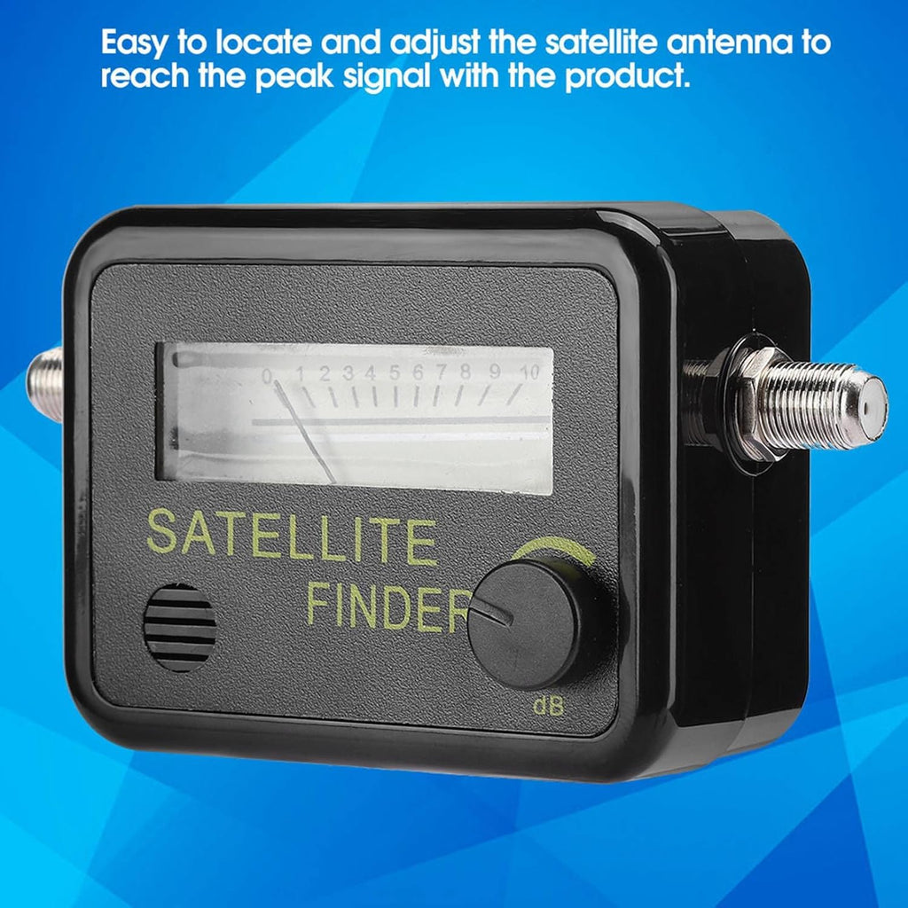 Pissente Satellite Signal Meter, Satellite Finder Meter Satellite Detector Digital Screen 0.95GHz-2.15GHz 0.2 dB Sensitivity 7dB for Easy Antenna Adjustment with dB Level Control
