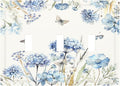 Decorative Switch Plates Blue Floral Hydrangea Plants 3 Gang Wall Plate Faceplate Triple Toggle Light Switch Cover Electrical Wall Panels for Bedroom Home Decor
