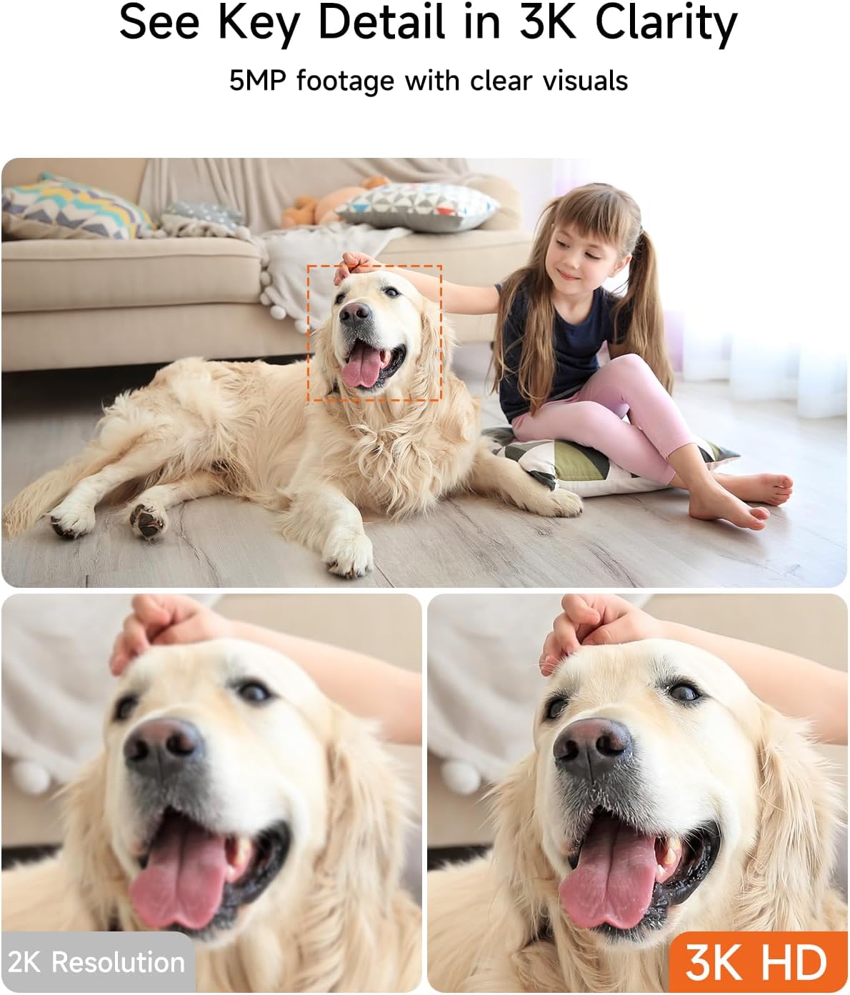 2 Pack 5G Pet Camera Indoor with Phone App, 3K Cat Dog Camera with Speaker, 5MP Cameras for Home Security, Person/Pet/Facial AI Detection Pan-Tilt Motion Tracking, 2-Way Talk, 2.4G/5G Dual-Band Wi-Fi