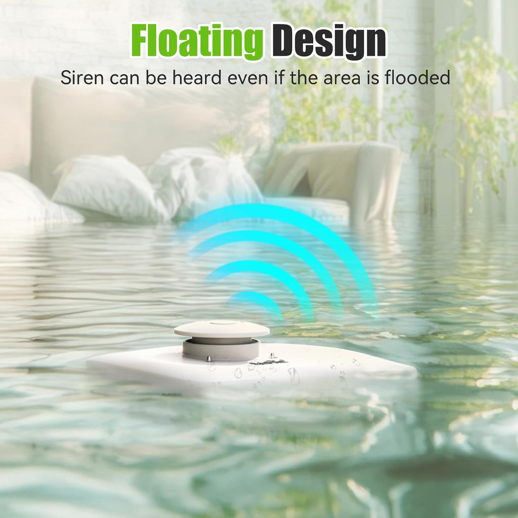RainPoint WiFi Water Leak Detectors for Home - IP66 Waterproof Grade Water Sensor Leak Detector Kit with Hub, Powerful Alarm Siren, Includes 3 Water Alarm Leak Detectors & One WiFi Gateway Hub