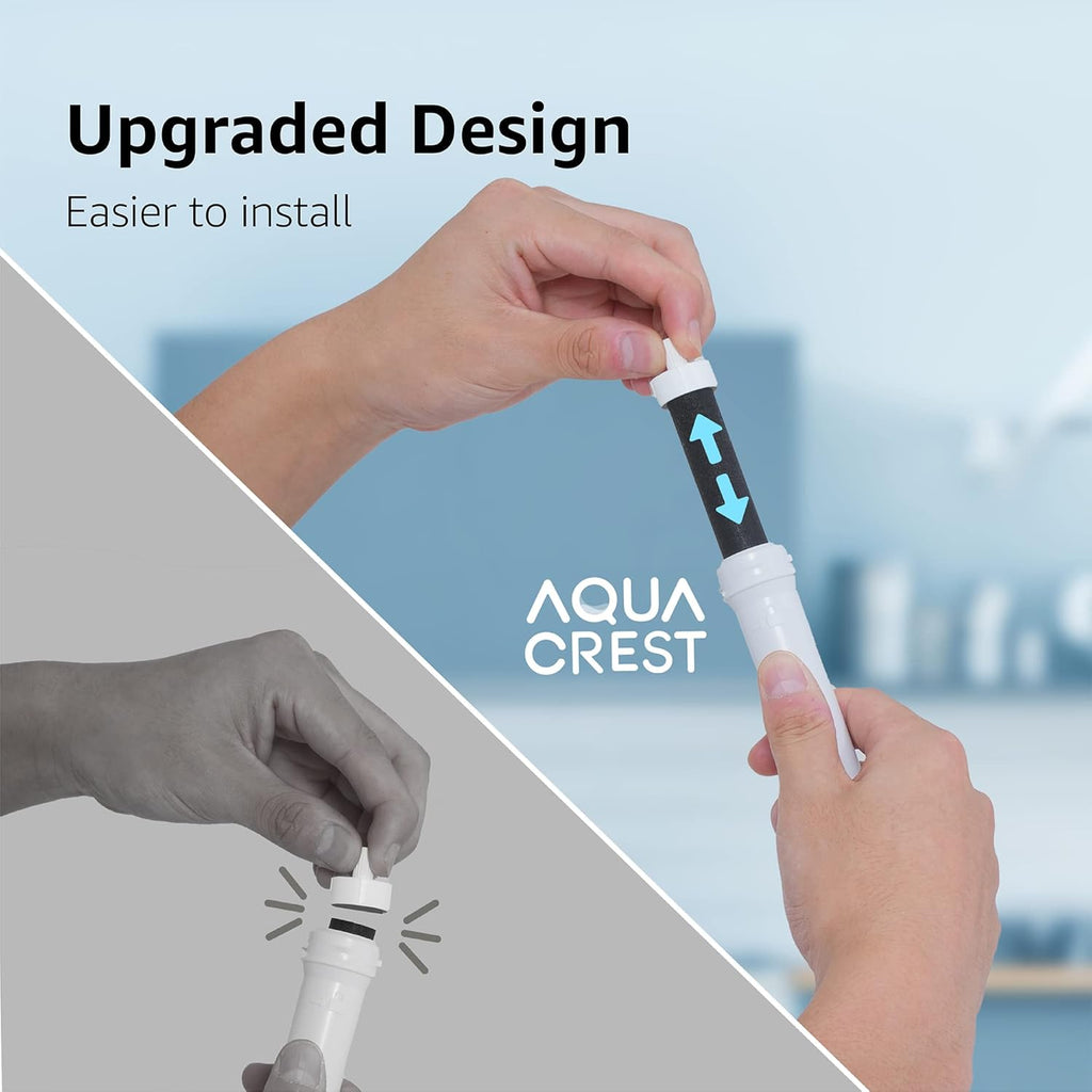 AQUA CREST Water Bottle Filter, Replacement for Brita® BB06, Brita Hard Sided, Stainless Steel and Plastic Bottle Filter, 8 Count