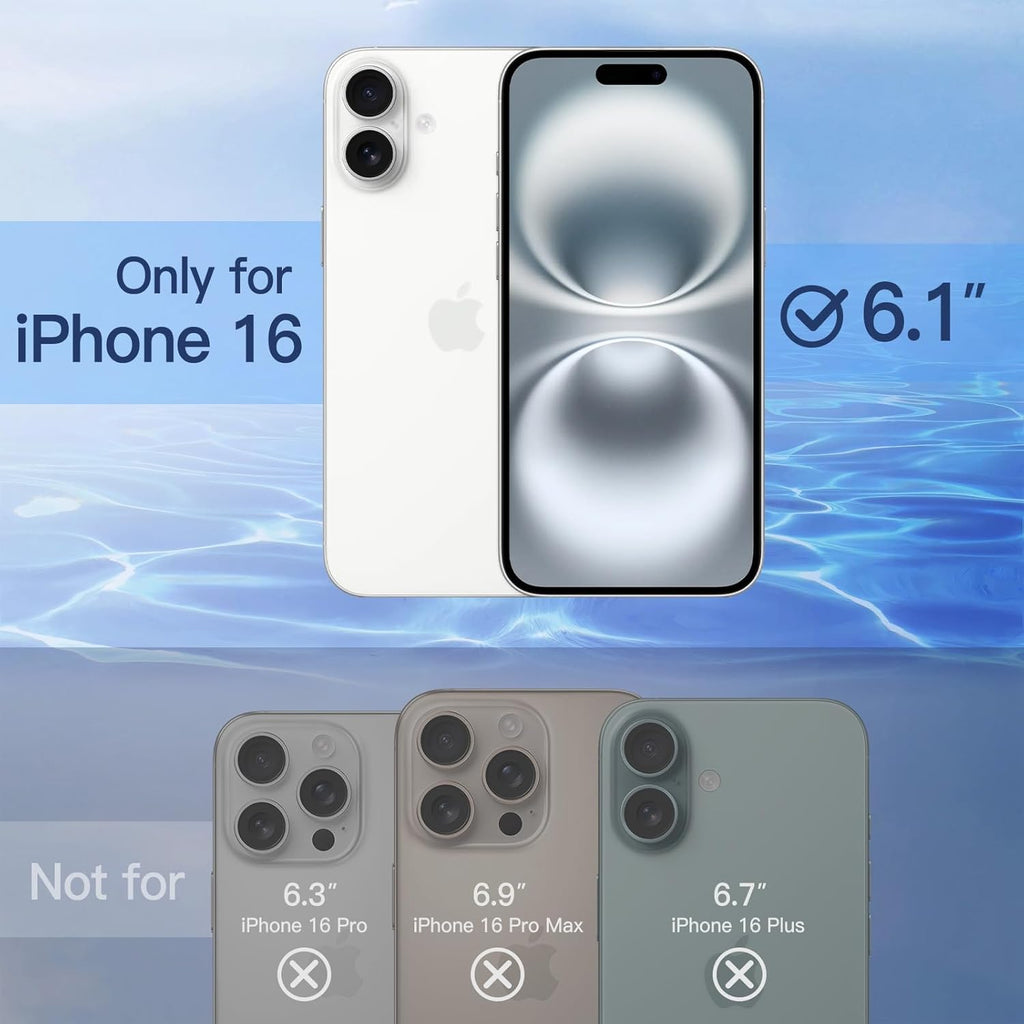 JETech Privacy Screen Protector for iPhone 16 6.1-Inch with Camera Lens Protector, Anti-Spy Tempered Glass Film, Easy Installation Tool, 2-Pack Each