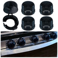 Stove Knob Covers for Baby Safety (5 Pack), Stove Knob Safety Covers, Prevent Kids-Pets from Gas Stove Knob Locks, Childproof Oven Lock Knob Covers with Adhesive, Heat-Resistant Upgraded-Black