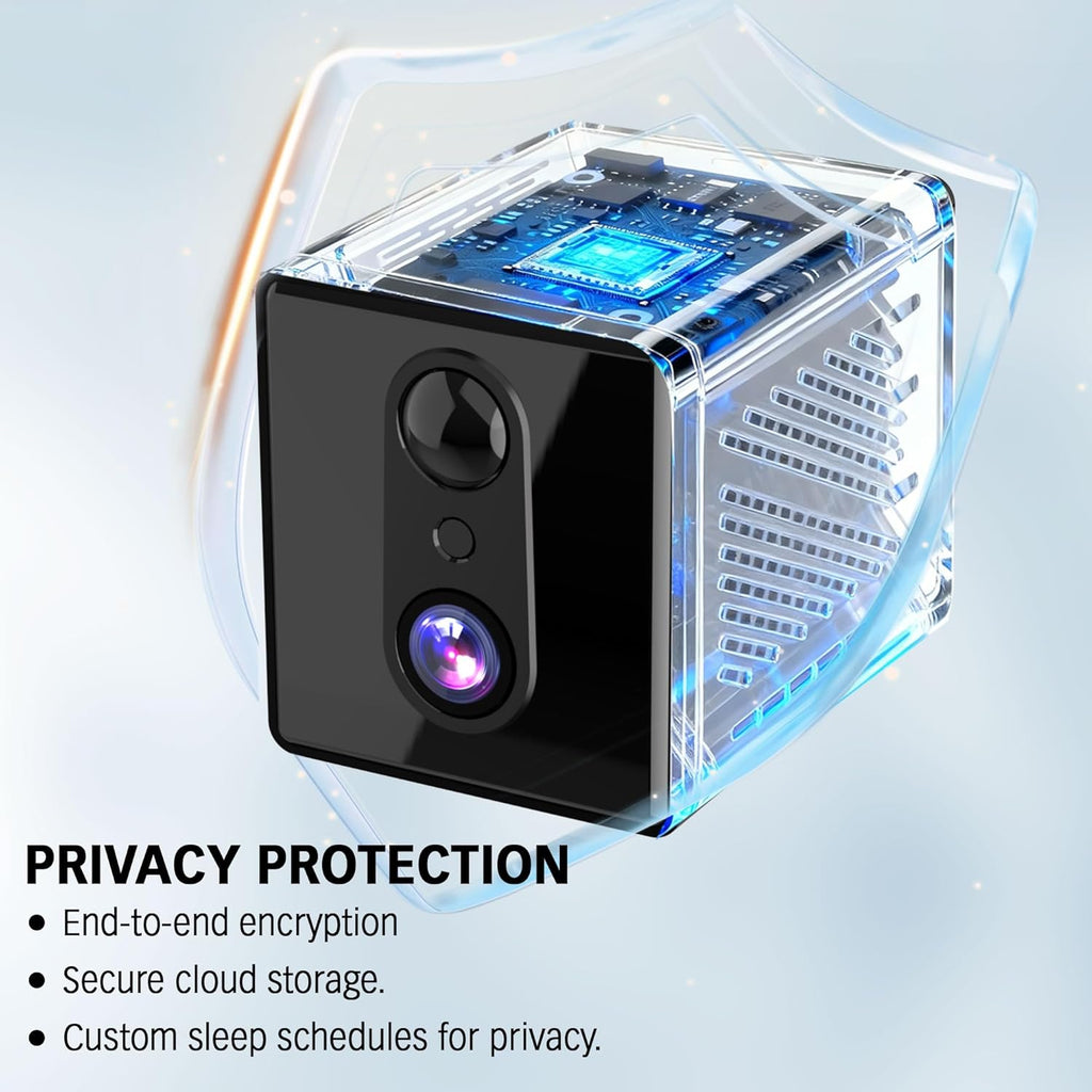 javiscam 4K Security Camera with 64GB SD Card, Battery Powered Security Cam, 100-Day Standby, AI Human Detection, Night Vision, Real-Time Alert, Baby Monitor, Pet Cam for Home or Office