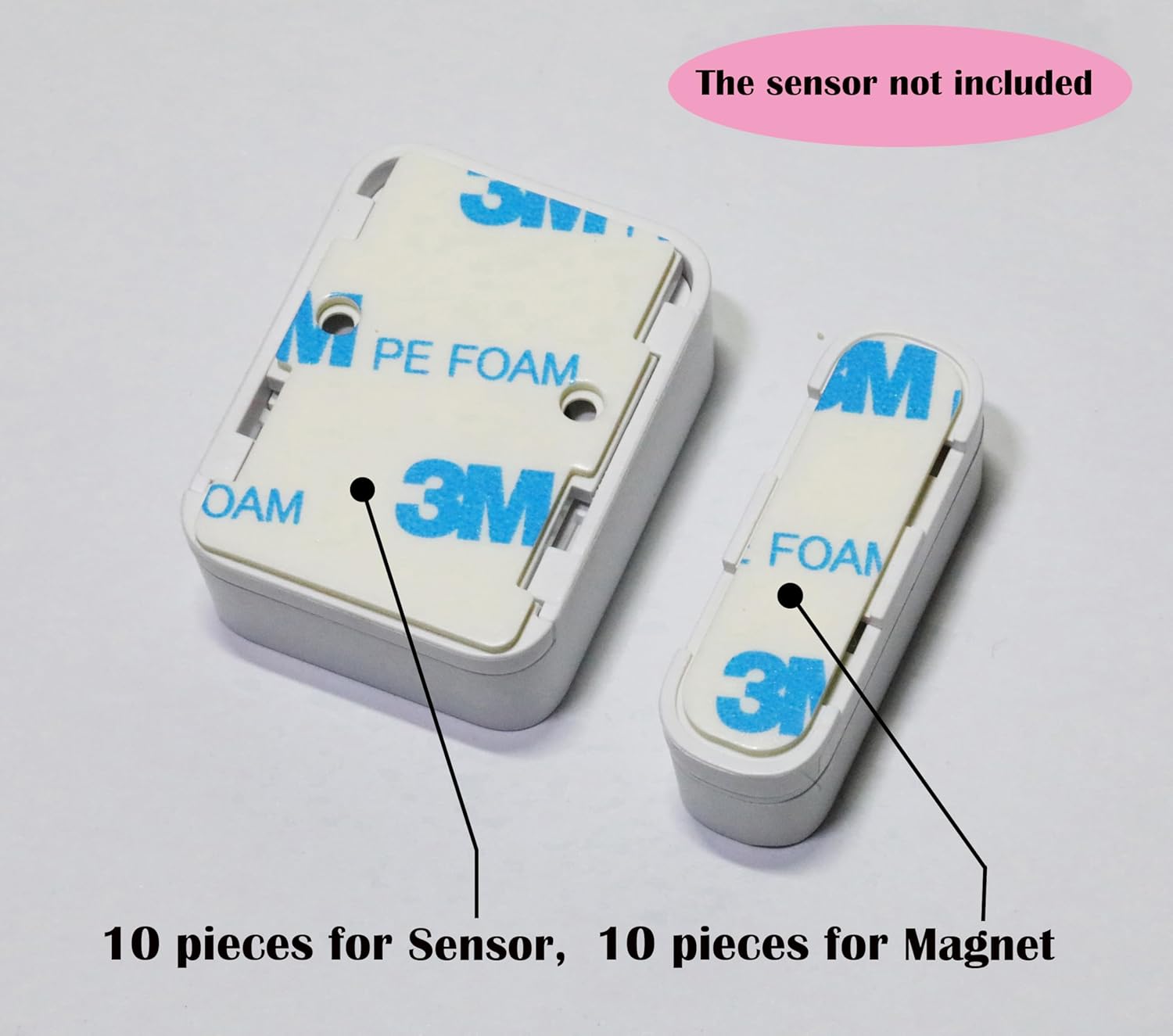 Replacement Adhesive for SimpliSafe Entry Sensors, Pre-Cut, Easy to Install, No Cutting Needed, Pack of 10 Sensor Pads & 10 Magnet Pads