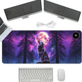 Heated Mouse Pad with 3 Temperature Settings(104°F–122°F),Large 31.5x13 Inch PU Leather Heated Desk Mat,Waterproof Warming Pad for Office,Gaming & Cold Hands Relief,Moon Wolf Howling