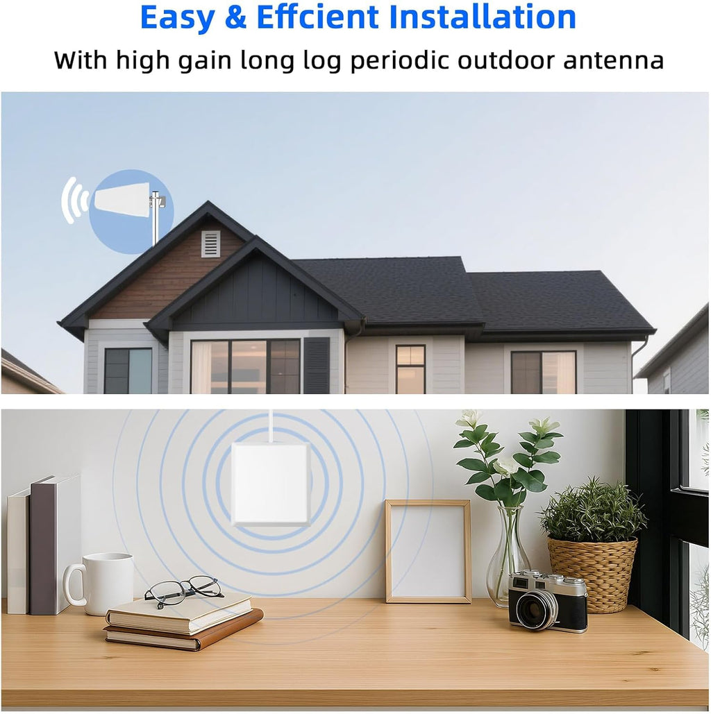Cell Phone Booster for Home & Multi-Room,Up to 7,000 sq ft,Cell Phone Signal Booster for Band 5/12/13/17,Boost 5G 4G Data for All U.S. Carriers FCC Approved Cell Signal Booster