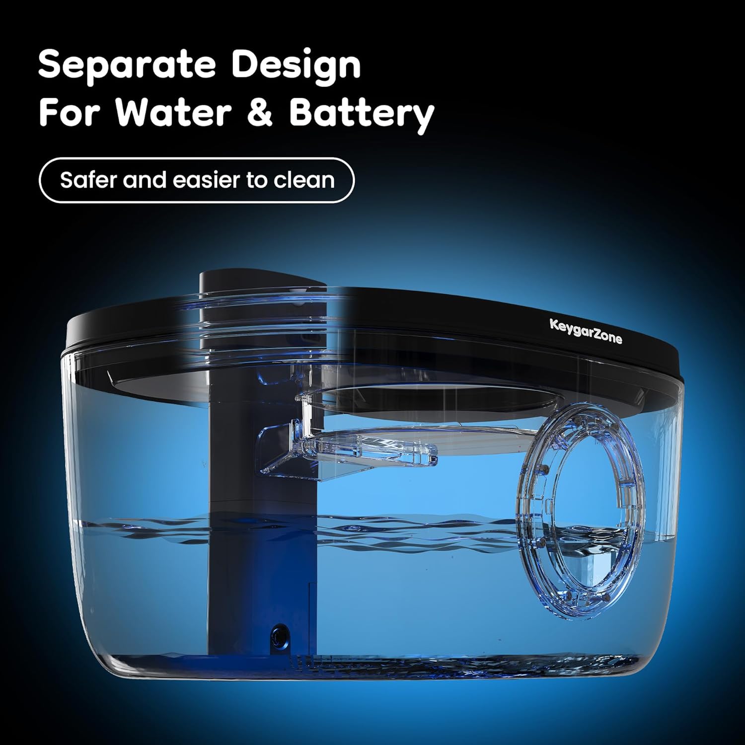 Wireless Cat Water Fountain Stainless Steel: 5L Stainless Steel Pet Water Fountain for Cats & Dogs Indoor, Automatic Battery Operated Cat Water Fountain, Ultra-Quiet Cat Water Dispenser with Filter