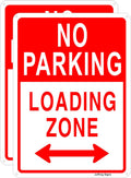 Joffreg No Parking,Loading Zone Sign,14 x 10 Inches,Reflective Aluminum,UV Printed,Weather Resistant,Waterproof,Durable Ink,Easy to Mount,Indoor Or Outdoor Use,2 Pack