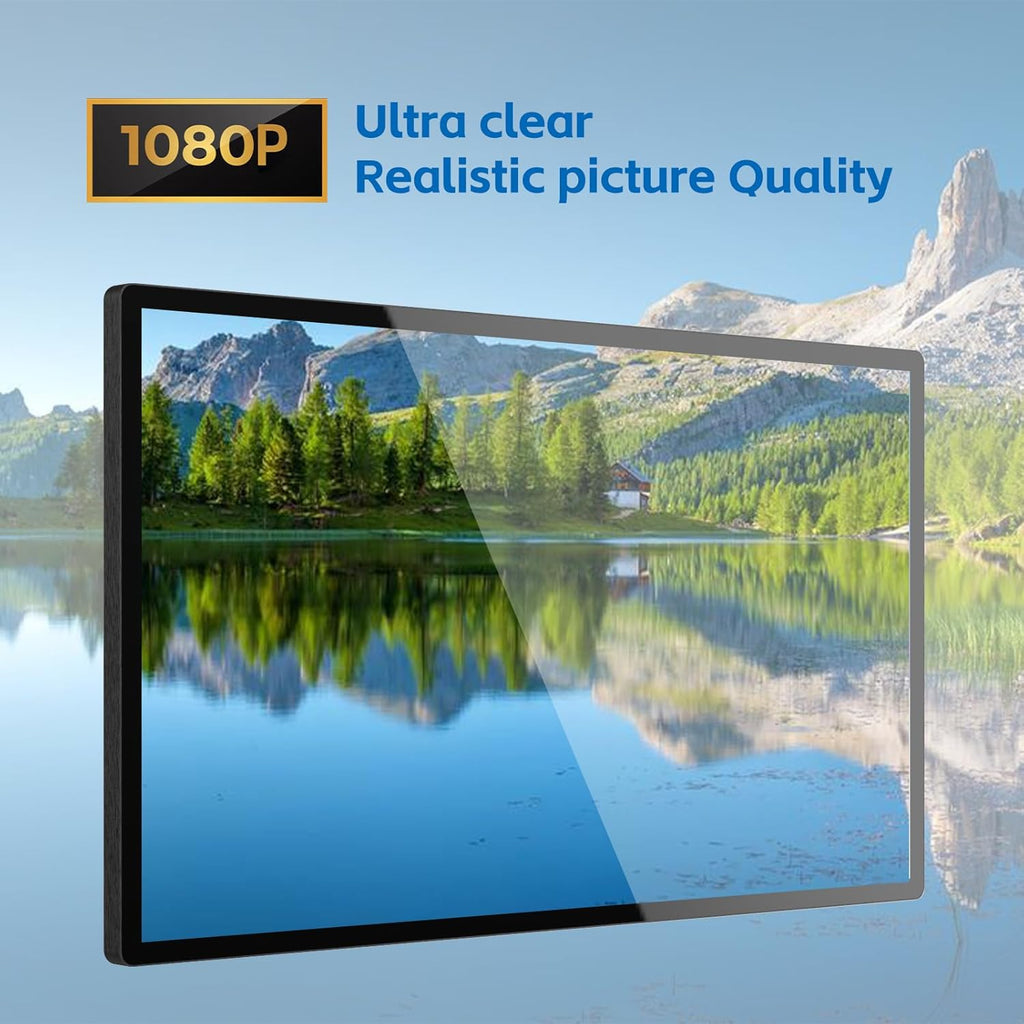 GreenTouch 32 Inch Industrial Digital Signage Touchscreen Monitor, 500 Nits Display 1920 x 1080P, Built-in Speaker, with HDMI + VGA + DVI Ports for Advertising