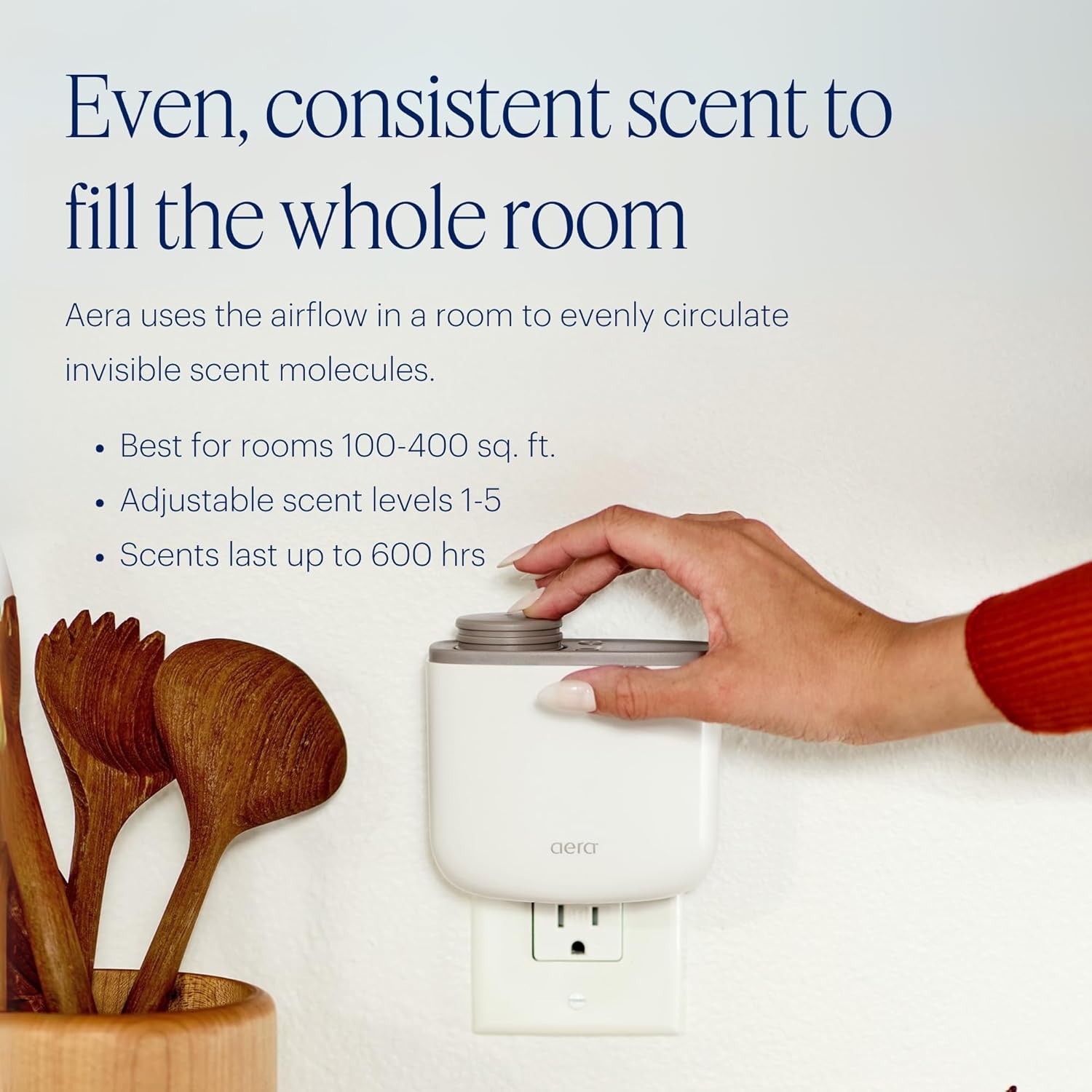 Aera Mini Home Fragrance Diffuser Plug-in: Smart Home App Aroma Control, Essential Oil & Aromatherapy, Hypoallergenic Scent Technology, Family & Pet Safe, Terracotta (Scent Capsules Sold Separately)