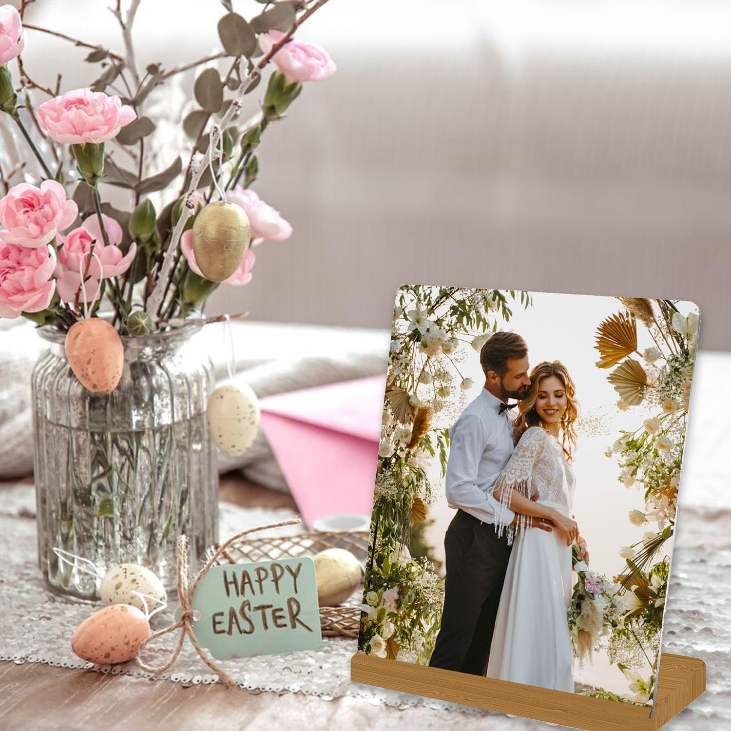 Custom Metal Photo Prints, Personalized Picture Frame with Your Photos, Customized Photo Gifts for Lovers, Couples, Family and Home Decor