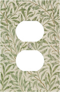Decorative Outlet Covers Vintage Morris Willow Leaf Green Leaves 1 Gang Wall Plate Receptacle Duplex Light Switch Cover Plate Single Dual Plug Covers Electrical Switchplate Faceplate