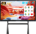 65" Smart Board Google EDLA-Certified 4K Interactive Whiteboard SmartBoard for Classroom & Office Business, Android 14 Touchscreen with 13MP AI Camera 8G RAM+64G ROM, 40-Points, Wall Mount Included