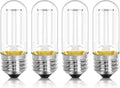 4 Pack 3.2 Inch T10 Blue Light Bulb, E26 Base Edison Bulbs Dimmable, AC 120V 60 Watt Equivalent Clear Glass Filament Bulb, Halloween Christmas Party Bar Colored Light Bulbs, UL Listed