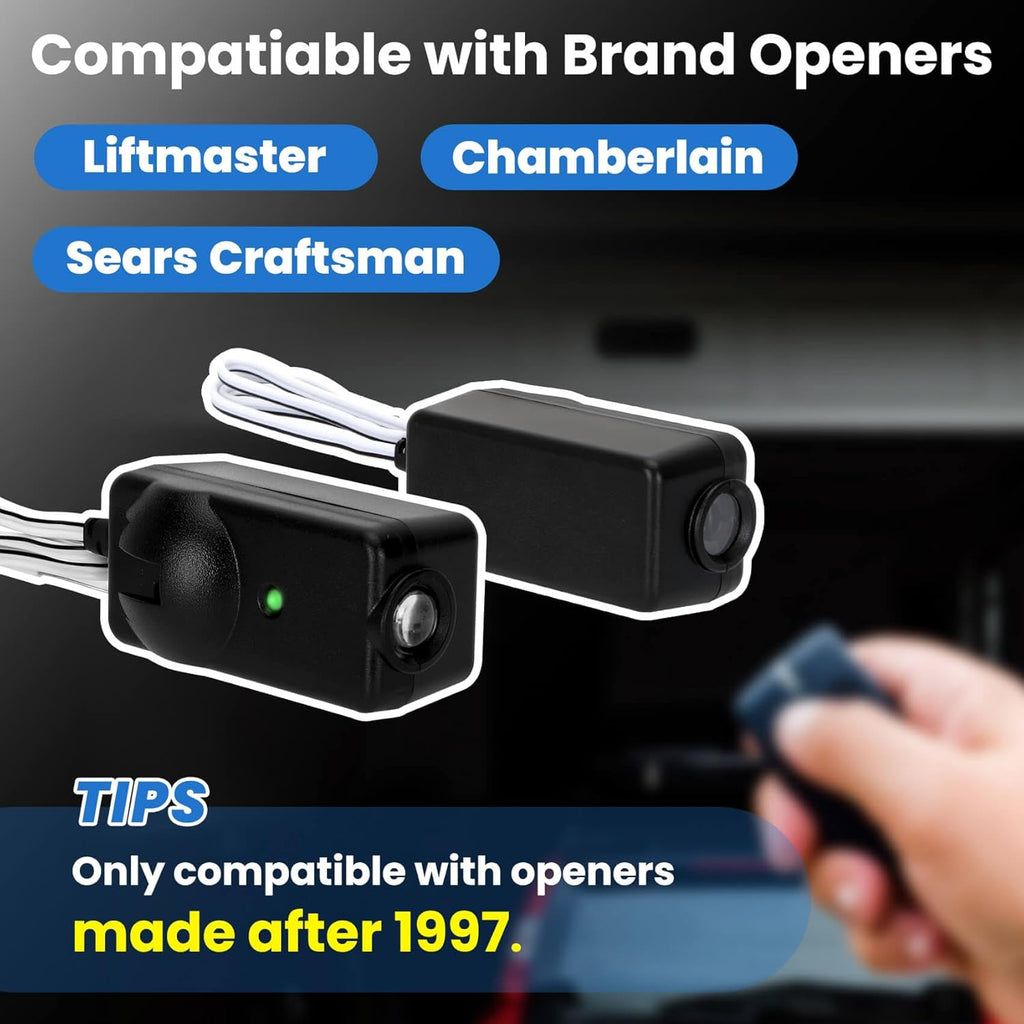 41A5034 Garage Door Sensor Replacement Compatible with Liftmaster, Craftsman, Chamberlain Openers Made After 1997, 41A5034 Garage Safety Sensor Kit Replace G801CB-P, No Bracket