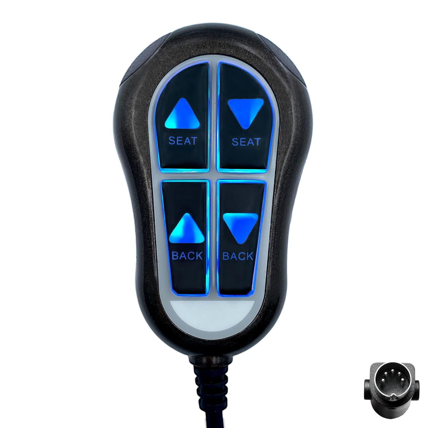 4 Button 5 Pin Remote Replacing ZK1300-HC Hand Control Switch Replacement with Backlight for Lift Chair Power Recliner