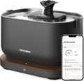 PETLIBRO Cat Water Fountain, App Monitoring Pet Fountains for Cats Indoor with Stainless Steel Tray, 2.5L/84oz Dockstream Automatic Water Dispenser for Drinking, 2.4G Wi-Fi Smart Bowl Inside
