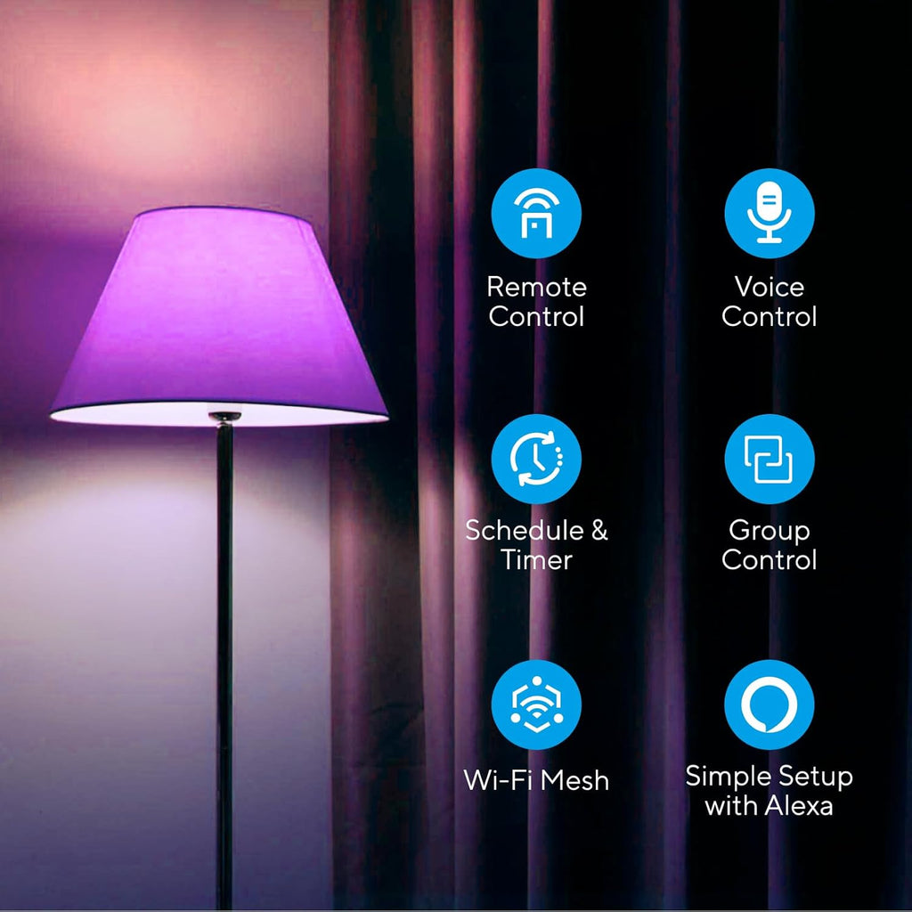 U-tec Smart Light Bulbs, 1100 Lumen, 90+CRI WiFi Mesh & Bluetooth Color Changing A19 Light Bulb, 16 Million DIY Colors RGB Light Bulbs, Compatible with Alexa, Google Assistant Home App, 2 Pack