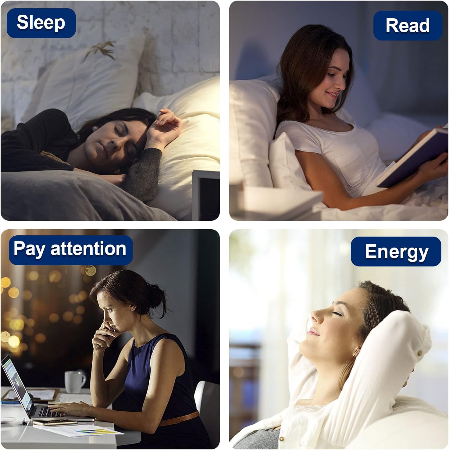 Light Therapy Lamp Sunrise Alarm Clock Wake up lamp 10000 lux UV-Free Sun lamp Bioclock Adjustment APP Control Portable No Built-in Lithium Battery