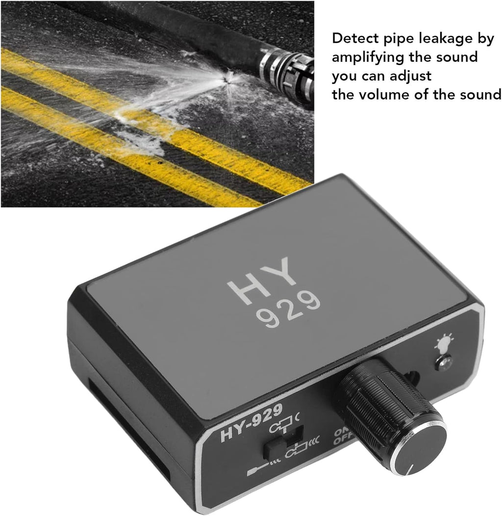 20000X Underground Water Leak Detector, -70D db Double Probe Water Leak Detection Device, AC100-240V US Plug Water Pipe Monitor Kit for Construction Pipeline Inspection