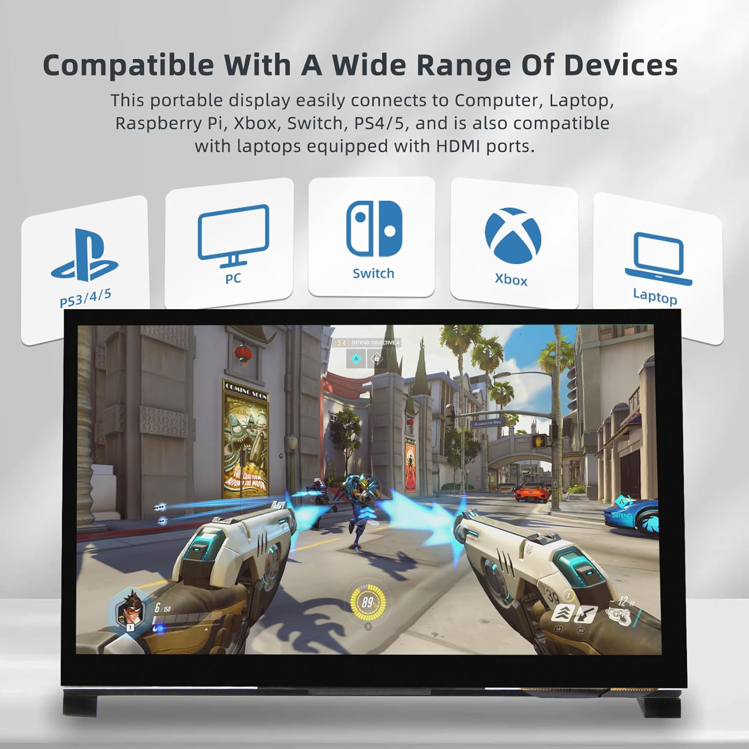7 Inch IPS LCD Touch Screen Display 1024×600 HDMI Capacitive Mini Small Monitor for Raspberry Pi 5/4/3/2/B/B+, BB Black, Win 11/10/8/7