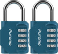 Puroma 2 Pack Combination Lock for Locker 4 Digit Outdoor Waterproof Padlock for School, Gym, Sports, Fence, Toolbox, Gate, Case, Outdoor, Hasp Storage, Cabinets (Dark Green)