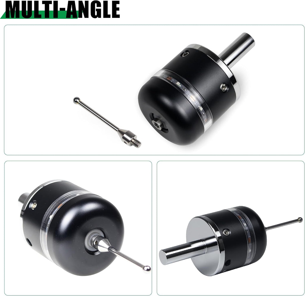3D Touch Probe Edge Finder Trigger Finder,X Y Z Axis Measurement Centering Rod for Metals, Not Support the Detection of Insulation Materials and Insulating Spindle (Green light)