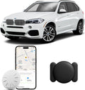 Car GPS Tracking Device for Vehicles, 1PCS Real Time GPS Tracker for Car Work with Find My (iOS Only),Hidden Mini GPS Tracker,No Monthly Fee (White Tracker, Black Magnetic Case)