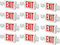 12 Packs LED Exit Sign with Emergency Lights and Back Up Batteries-UL Standard Red Emergency Exit Sign Lighting,Emergency Lights for Business.