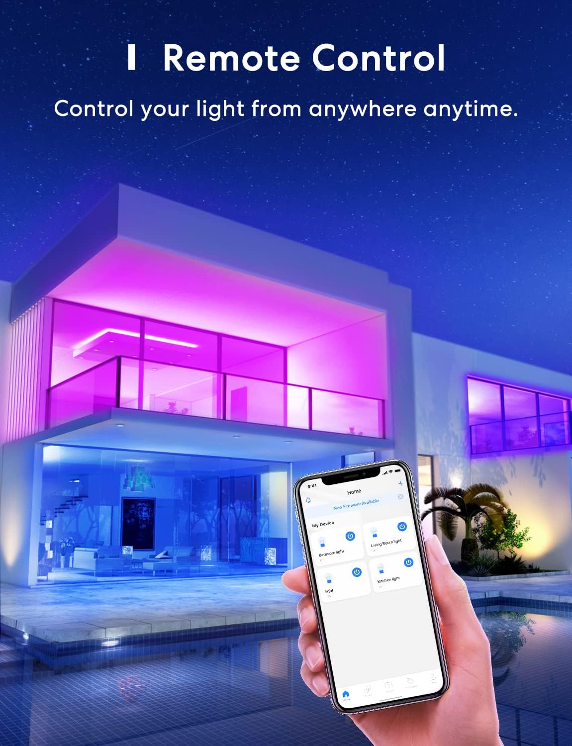 meross Smart RGBWW WiFi LED Bulbs, Apple HomeKit Compatible, 60W Equivalent, 900 Lumens, Multicolor, 4 Pack