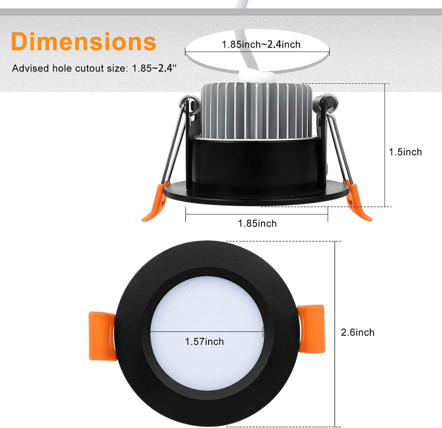 YGS-Tech 2 Inch LED Recessed Lighting, Dimmable Downlight 3W(35W Halogen Equivalent), CRI80, 4000K Natural White Ceiling Light with LED Driver (16 Pack)