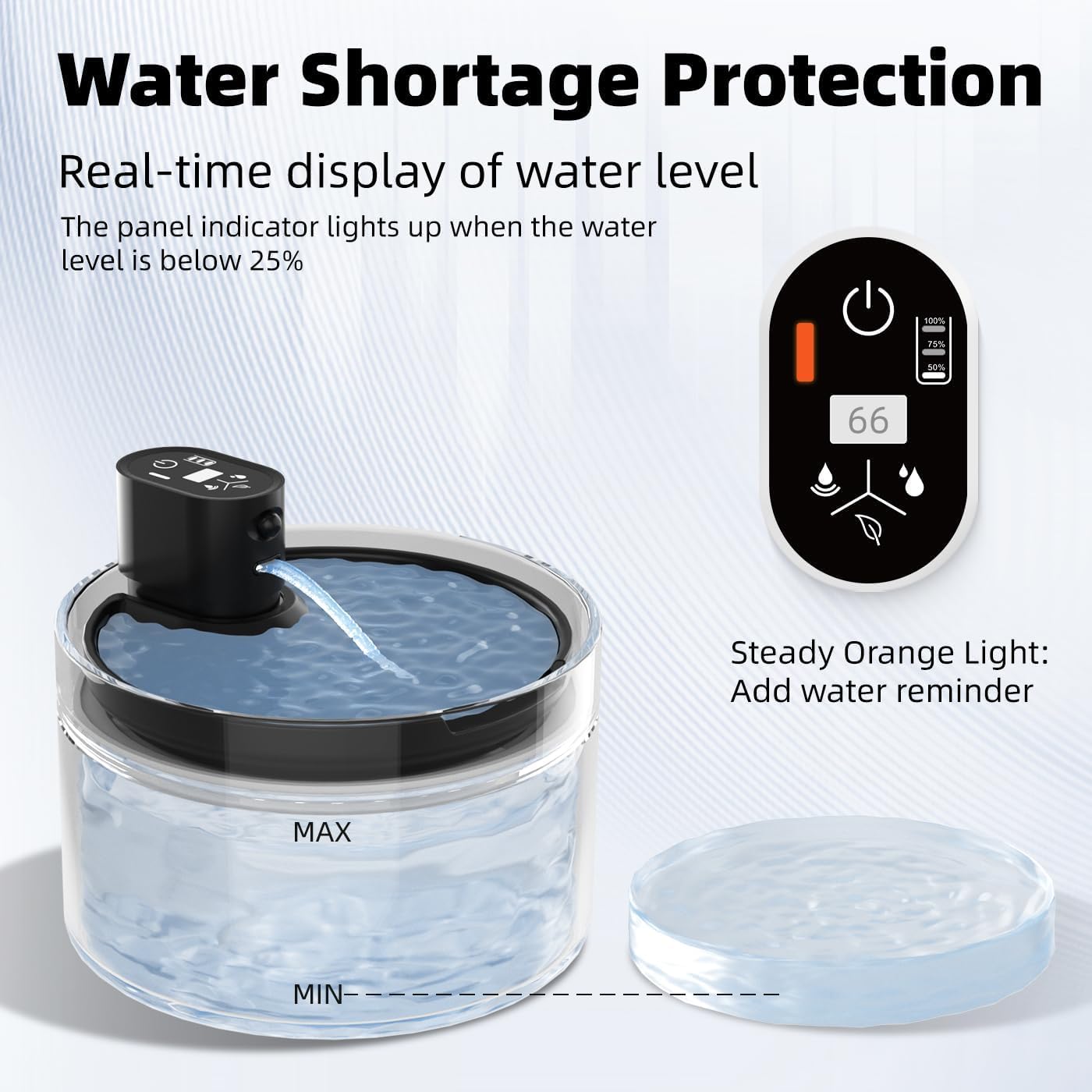 Ceramic Cat Water Fountain,Cat Water Fountain Cordless Sensor Automatic with Ultra-Quiet Pump and 4 Filter for Cats, Dogs, Multiple Pets