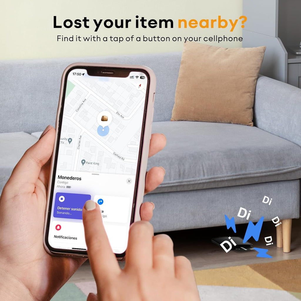 ATUVOS Wallet Tracker Card Ultra-Thin 1.6mm, Smart Air Tag Bluetooth Tracker Works with Apple Find My (iOS Only), Item Finder Tag for Luggage, Passports, 3-Year Battery Life, IP67 Waterproof, 1 Pack