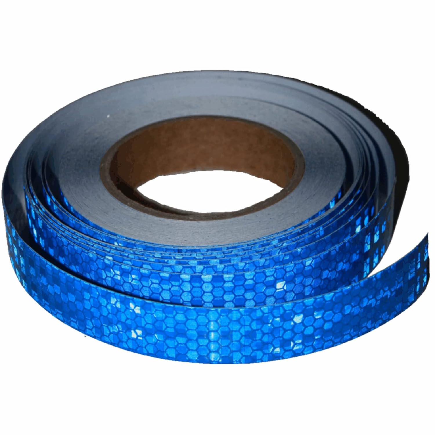 Reflective Tape Blue 1 inch, Outdoor Waterproof High Visibility Warning Industrial Marking Tape, Safety Stickers (68 feet)