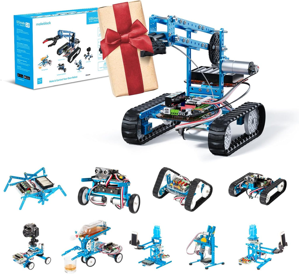 Makeblock mBot Ultimate 10 in 1 Robot Building Toys, Robotics Kit App Remote Control Robot Toys Compatible with Arduino C & Raspberry Pi, STEM Educational DIY Robotics for Kids Ages 12-16