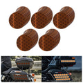 Non Fading Brown Reflective Stickers 1-inch Diameter Round Reflector, Outdoor Waterproof High Visibility Warning Adhesive Tape (50 Pcs)