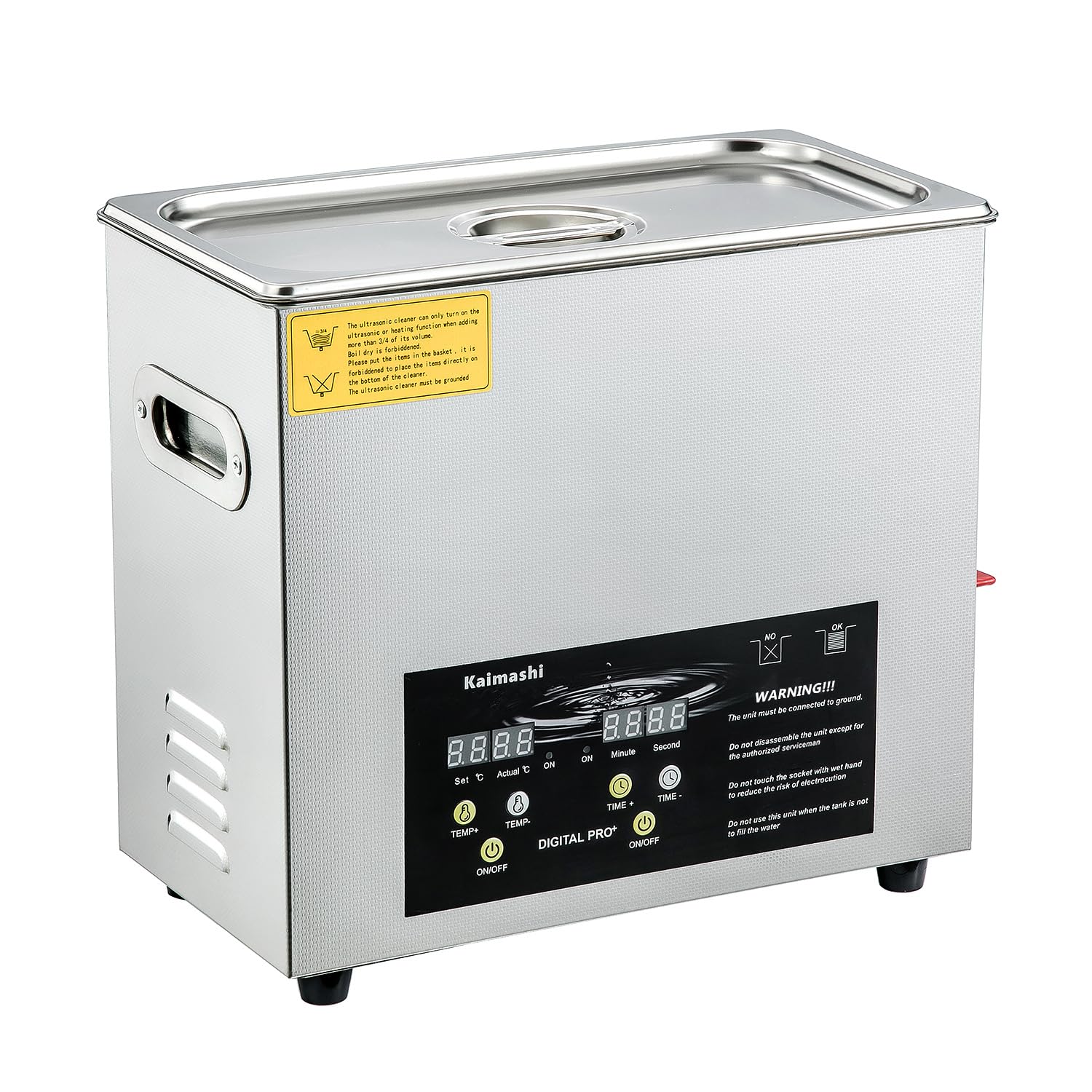Ultrasonic Cleaner 6.5L with Digital Timer and Heater, Stainless Steel Ultrasonic Cleaning Machine for Carburetor Parts Cleaning