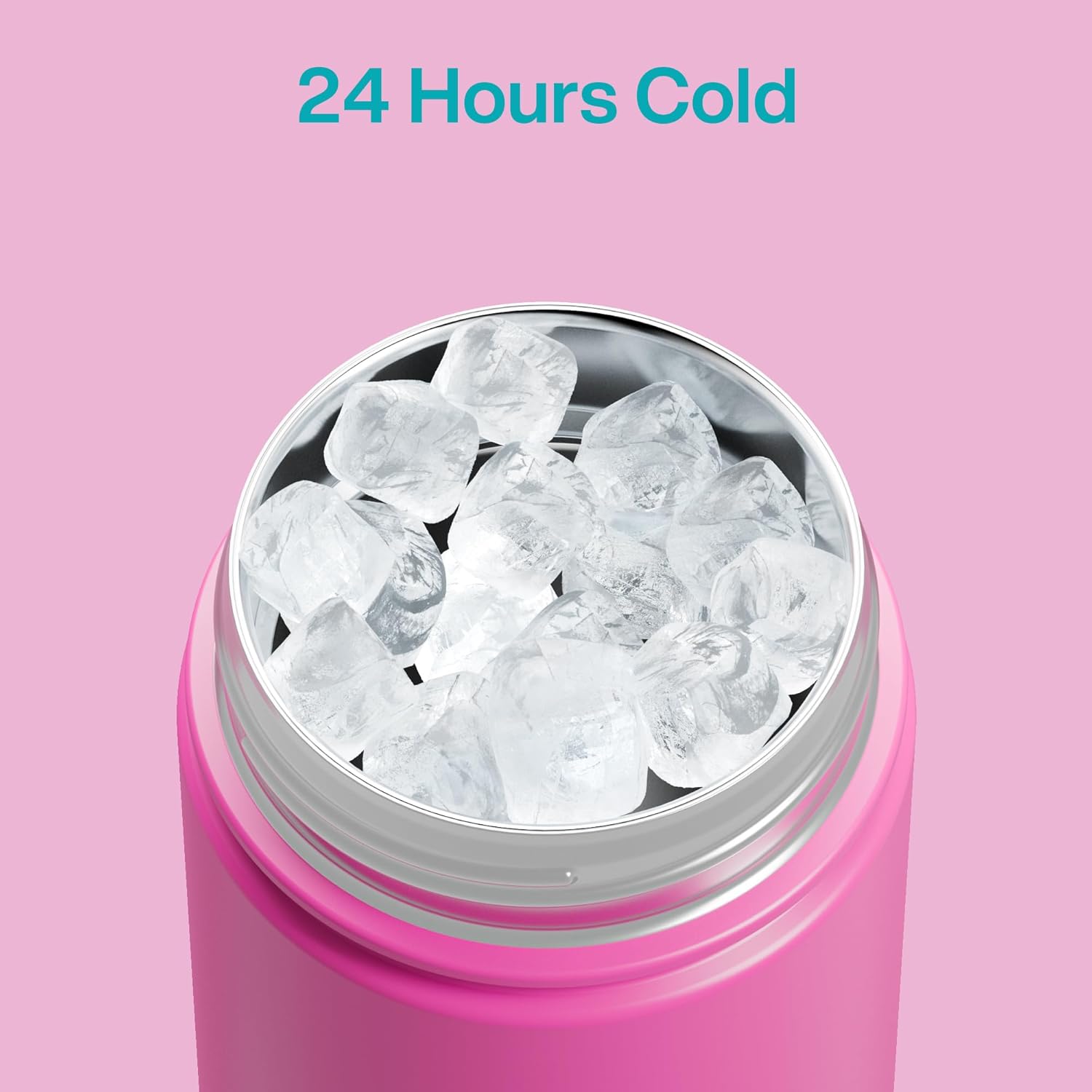 ENCOOL Insulated Water Bottle with Straw Stainless Steel Water Bottle, Leak-Proof, BPA-Free, Double Wall Vacuum Keeps Cold for 24 Hours for Sports, Travel, School (26 oz, Light Crimson)