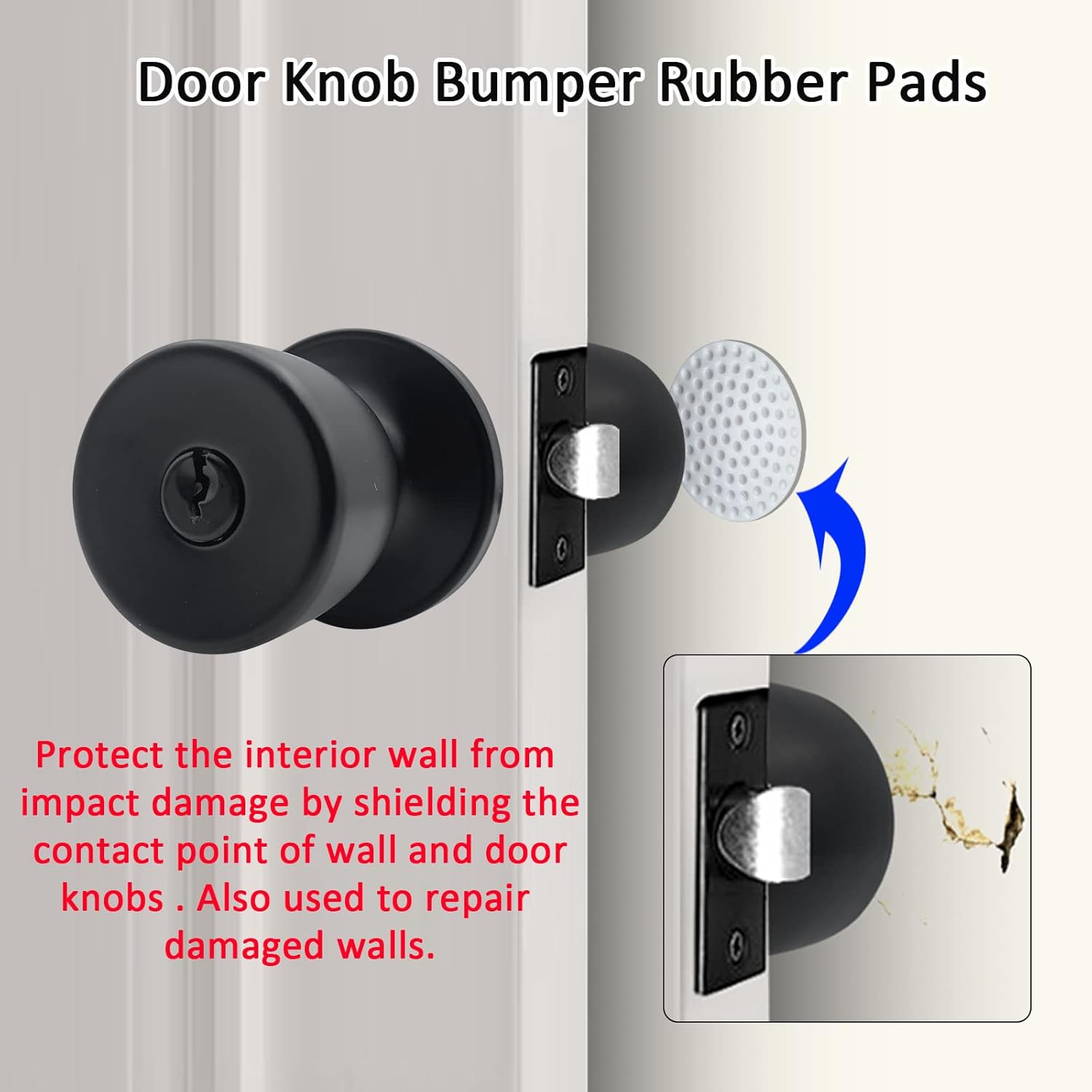 JO.KO Door Knob with Lock and Keyed, Round Ball Lock Interior/Exterior Door Knob for Bedroom Or Bathroom/Entry Door Handle (Matte Black 3Pack)