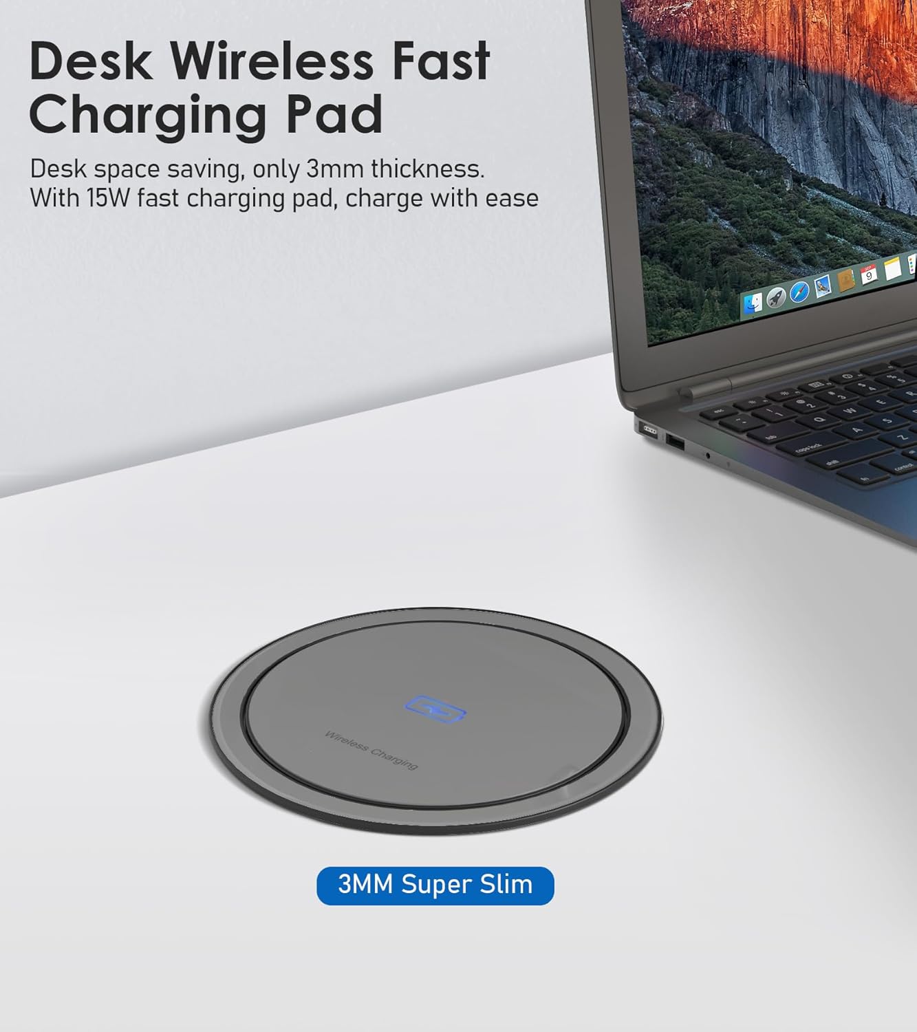 ANNQUAN 4.75" Pop Up Outlet with 65W USB-C,15W Wireless Charger,4 Outlets,3 USB Ports,Pop Up Countertop Receptacle Outlet for Home Office Kitchen