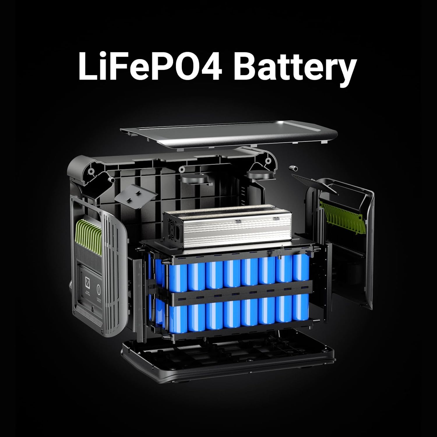 ALLPOWERS Expansion Battery B1000,1152Wh LiFePO4 (LFP) Battery with 10-Year Lifespan, Compatible with R1500/ R2500 Solar Generators, Power Station for Camping, Party, RV, Home Use