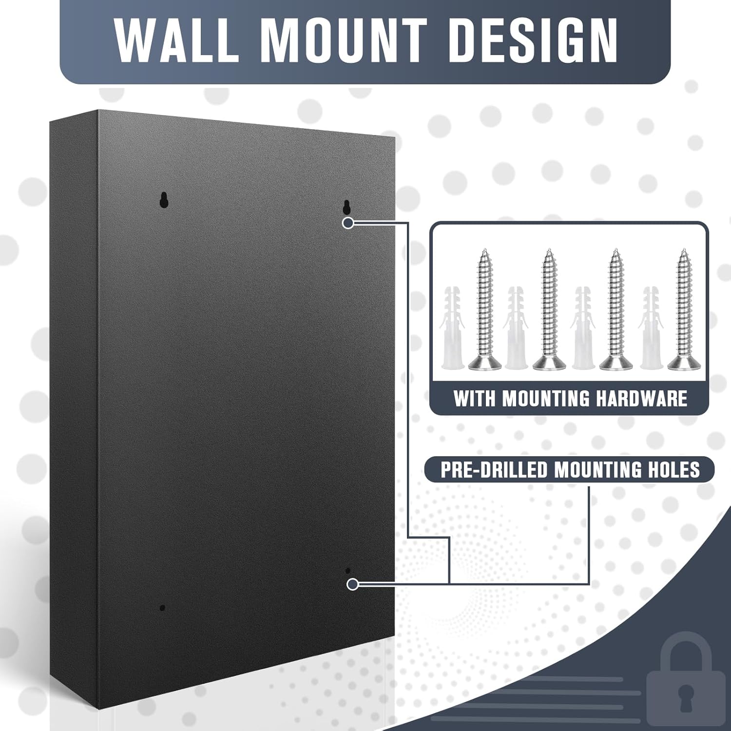 Key Cabinets, Key Organizer Box(64 Keys),Key Cabinet Wall Mount, Key Lock Box Wall Mount for Hotels Offices Property Management Apartment Complexes Car Lots Car Dealerships and Repair Shops