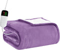 BOMOVA Heated Electric Blanket Throw Size - 50" x 60" Heating Blanket with 10 Heating Levels & 8 Hours Auto Off, Warm Flannel Blanket, Christmas Birthday Gifts for Women