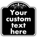 Custom Indoor/Outdoor Aluminum Weatherproof Metal Sign, Modern Minimalist Style, Black, 14*14 Inch, Customize for Office, Business, Workplace, Home, Delivery Signs