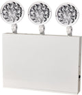 New York City Approved Emergency Light, Emergency Lights with Battery Backup, White Steel Housing, AC 120/277V, Three Heads