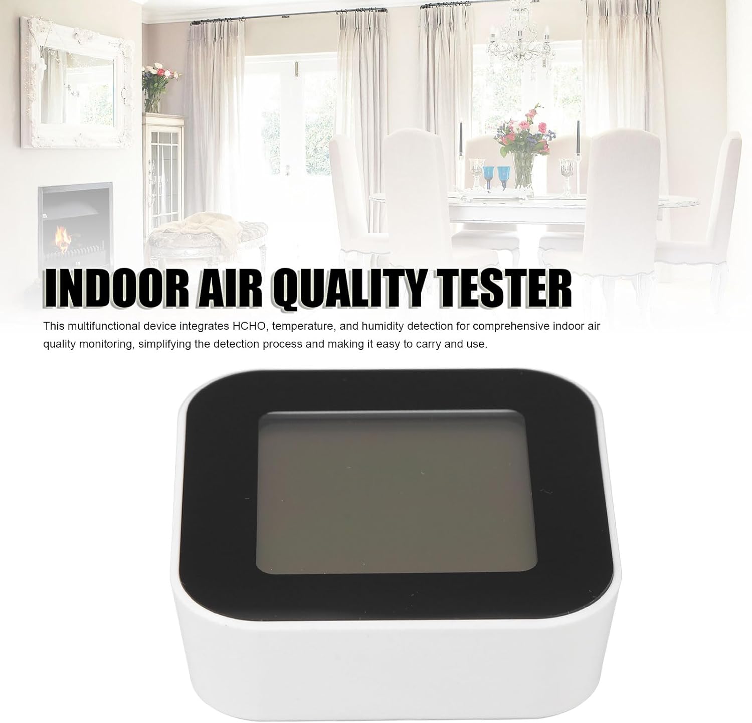 FTVOGUE Indoor Air Quality Tester HCHO Detector with Temperature Humidity Sensor Portable Air Monitor